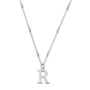 ChloBo Silver Iconic Preliminary Necklace – Letter R