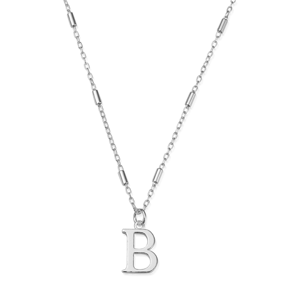 ChloBo Silver Iconic Preliminary Necklace - Letter B