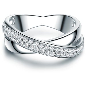 Tresor 1934 Womens Trilani Feminine Sterling Silver Ring – Measurement P