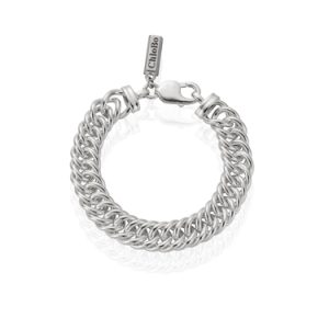 ChloBo Silver Luxe Double Curb Bracelet – Silver