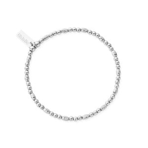 ChloBo Silver Dainty Sparkle Bracelet – Silver
