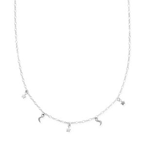 ChloBo Silver Evening Sky Moons & Stars Necklace – Silver