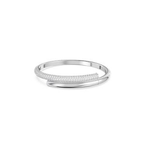 Swarovski Dextera White Crystal Rhodium Bangle