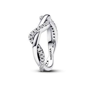 Pandora Glowing Intertwined Wave Ring – 54 Pandora Ring