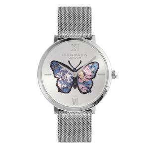 Olivia Burton Signature Butterfly Stainless Metal Mesh Watch