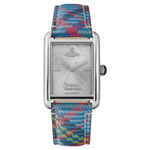 Vivienne Westwood Silver Shacklewell Tartan Strap Watch – Silver