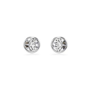 Swarovski Imber Rhodium Plated Spherical Minimize Crystal Stud Earrings