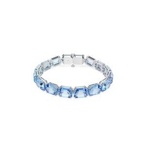 Swarovski Millenia Rhodium Plated Blue Octagon Minimize Crystal Bracelet