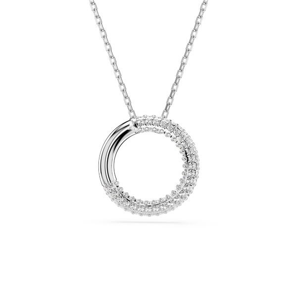 Swarovski Dextera Rhodium Performed White Pavé Crystal Necklace