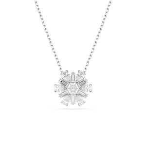 Swarovski Idyllia Rhodium Plated Combined Cuts Snowflake Necklace