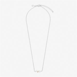 Joma Silver Halo Pearl Cubic Zirconia & Pearl Cluster Necklace