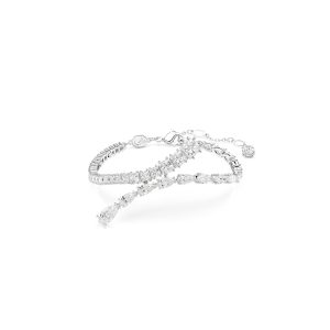 Swarovski Matrix Rhodium Plated Combined Minimize White Crystal Bracelet