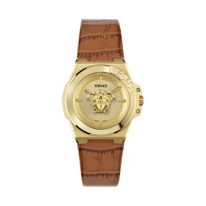 Versace Hera WoMens Brown Watch VE8D00224 Leather (archived) – One Size