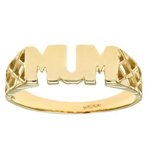 Diamant L’Eternel Womens 9ct Yellow Gold Ladies Mum Ring – Size I