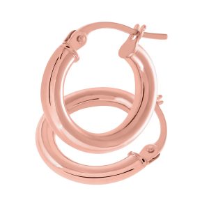 Diamant L’Eternel Womens 9ct Rose Gold Classic Hoop Earrings – One Size