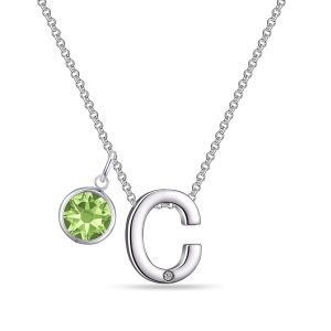 Preliminary C Necklace with Birthstone Attraction Created with Zircondia® Crystals