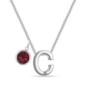 Preliminary C Necklace with Birthstone Allure Created with Zircondia® Crystals