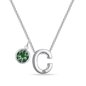 Preliminary C Necklace with Birthstone Attraction Created with Zircondia® Crystals