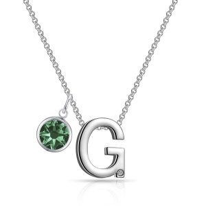 Preliminary G Necklace with Birthstone Allure Created with Zircondia® Crystals