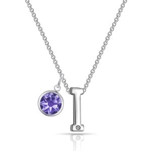 Preliminary I Necklace with Birthstone Allure Created with Zircondia® Crystals
