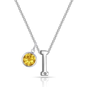 Preliminary I Necklace with Birthstone Allure Created with Zircondia® Crystals