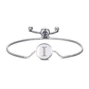 Preliminary Friendship Bracelet Letter I Created with Zircondia® Crystals