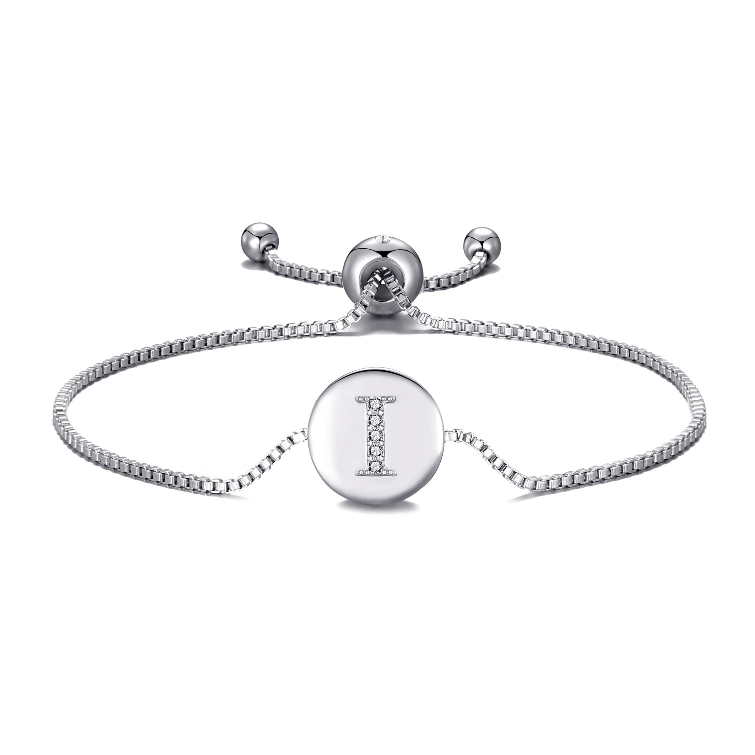 Preliminary Friendship Bracelet Letter I Created with Zircondia® Crystals