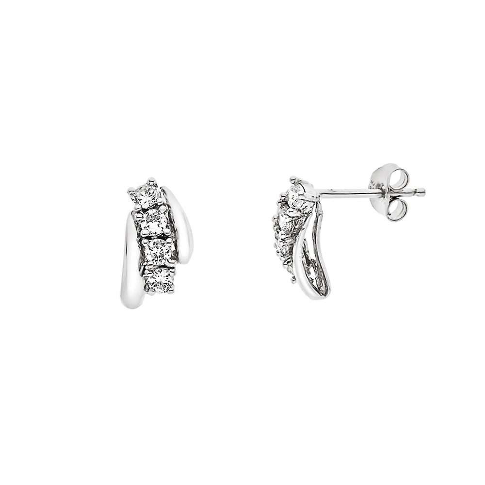 Diadema Womens - Earrings Love Jewelry Collection Silver Sterling - One Size