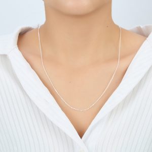 Sterling Silver 16″ 18″ 20″ Inch 1.2mm Wonderful Cable Chain Necklace