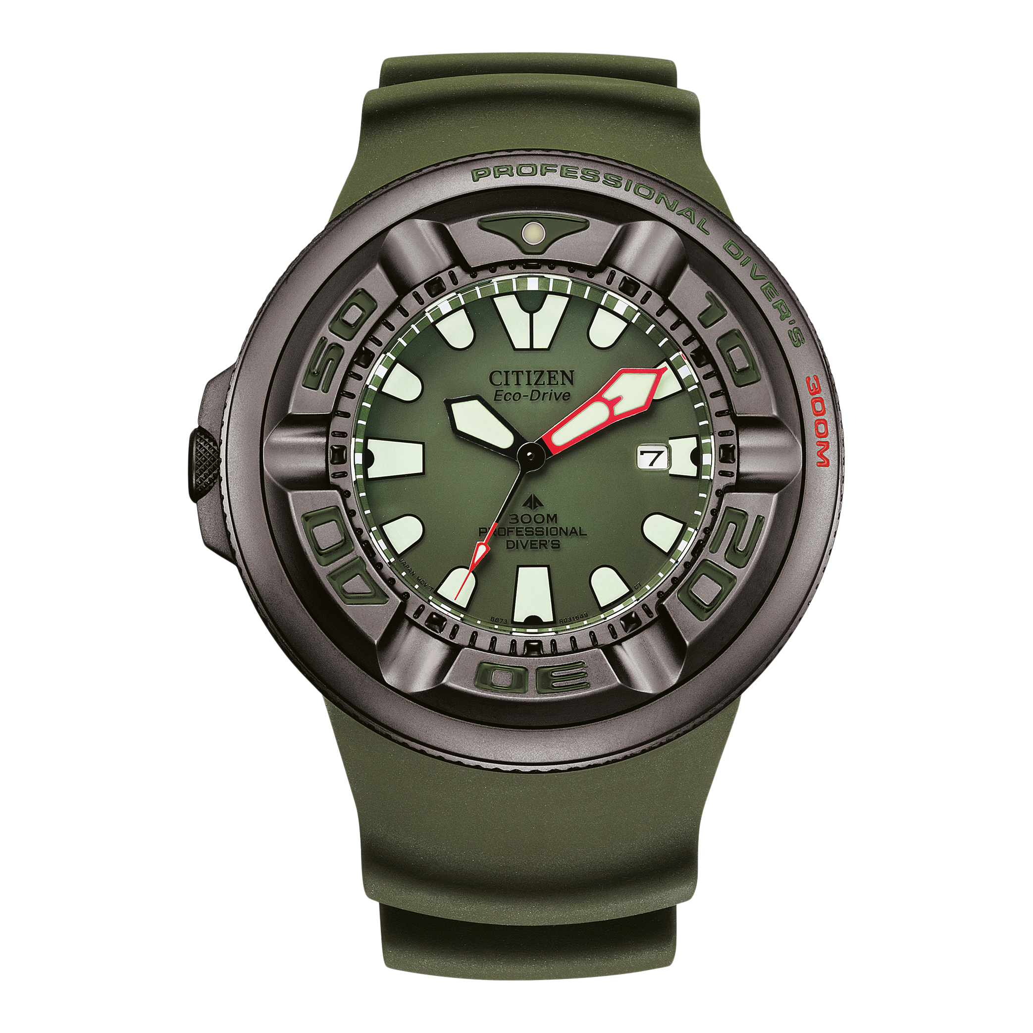 Citizen Promaster Marine Mens Green Watch BJ8057-17X - One Size