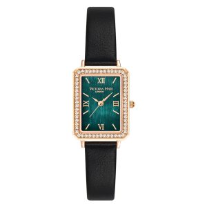 Victoria Hyde London Womens WOMEN WATCH WESTMINSTER BLACK GREEN Leather – One Size