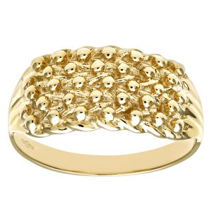 Diamant L’Eternel Womens 9ct Yellow Gold Ladies Keeper Ring – Size V