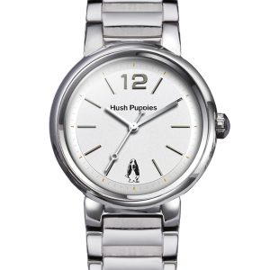 Hush Puppies : Orbz WoMens White Watch – Silver Stainless Steel – One Size