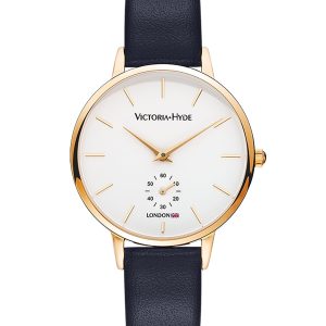 Victoria Hyde London Luxury WoMens Watch with Second Hand Design – Navy Stainless Steel – One Size
