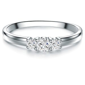 Tresor 1934 Womens Trilani Feminine Sterling Silver Ring – Measurement M