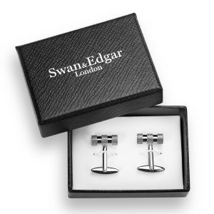 Swan & Edgar Mens Cufflinks – Silver – One Size