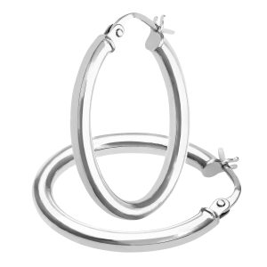 Diamant L’Eternel Womens 9ct White Gold Ladies Hoop Earrings – One Size