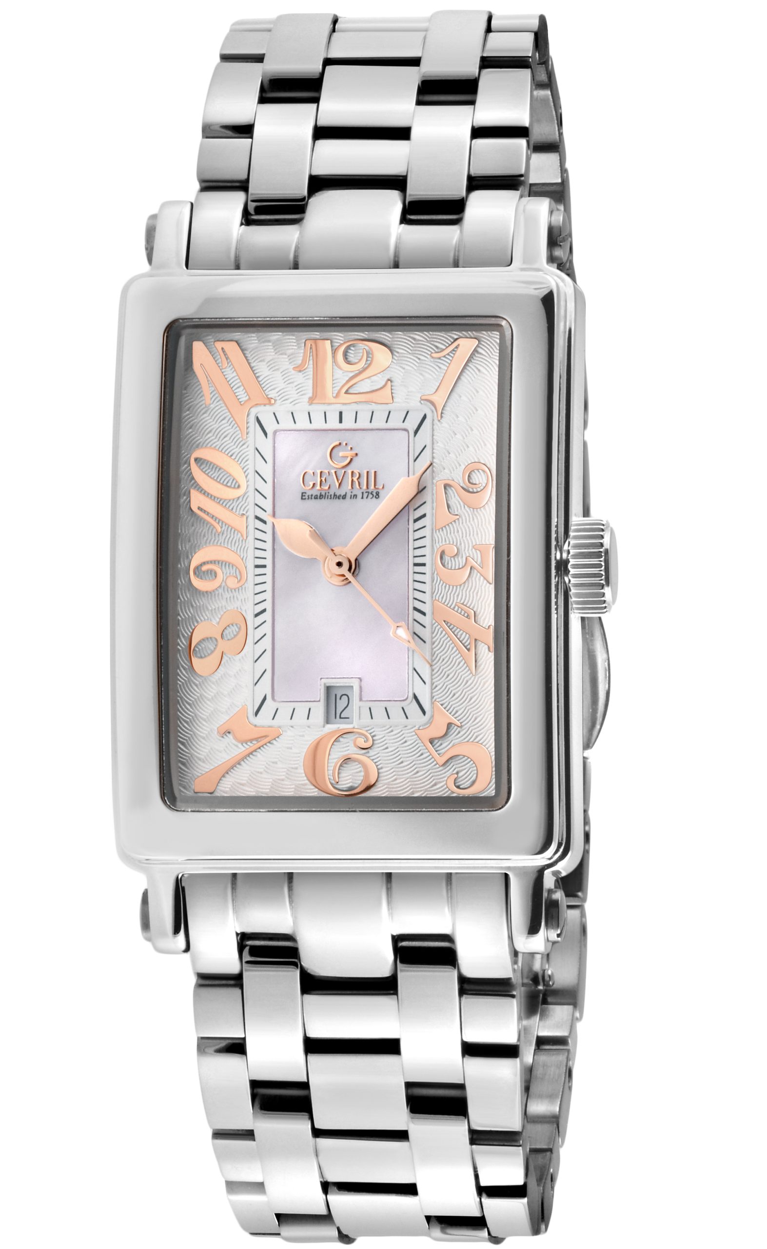 Gevril Ave of Americas Mini WoMens 7245RB Swiss Quartz Stainless Steel Limited Edition Watch - Silver - One Size