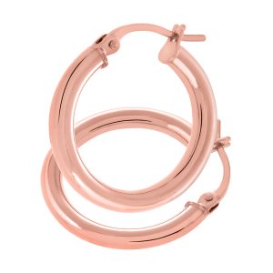 Diamant L’Eternel Womens 9ct Rose Gold Classic Hoop Earrings – One Size