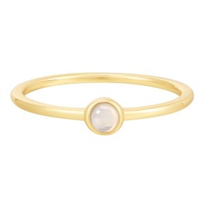 Glanzstücke München Womens Feminine Sterling Silver Ring – Gold – Dimension P