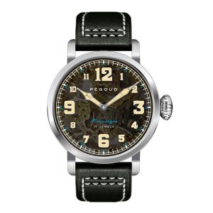 Pégoud Pegoud Premiere Mechanical Skeleton Mens Green Watch PG-9004-02 – Black – One Size