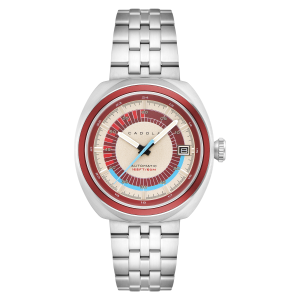 Cadola Giulia Automatic Ruby Red Mens Limited Edition Watch CD-1035-55 – Silver – One Size