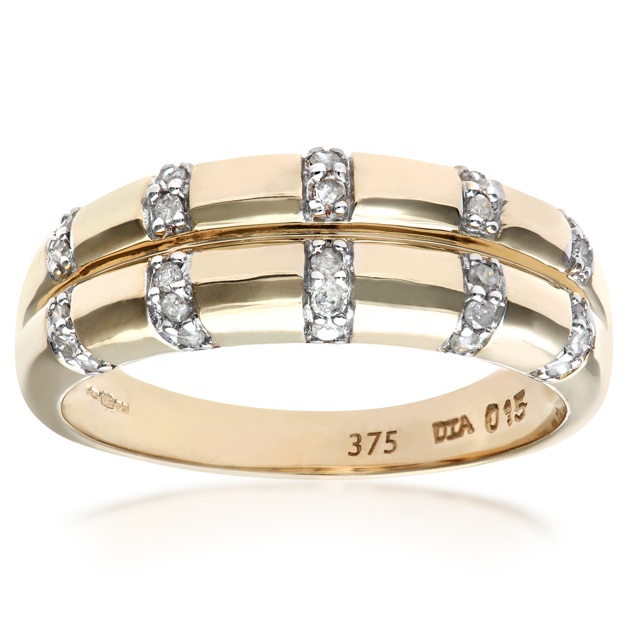 Diamant L'Eternel Womens 9ct Yellow Gold Ladies Diamond Ring - Size L