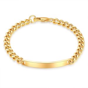 True Rebels Mens Male Stainless steel Bracelet – Gold Stainless Steel (archived) – Size 21 cm