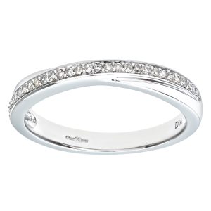 Diamant L’Eternel Womens Ladies 9ct White Gold Diamond Eternity Ring – Size O