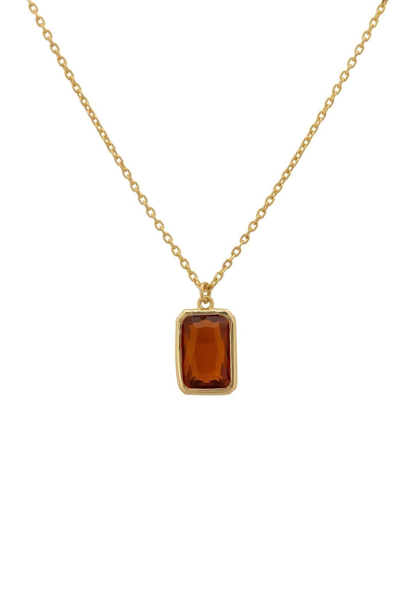Latelita Womens Portofino Necklace Gold Citrine Sterling Silver - One Size