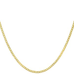 Diamant L’Eternel Unisex 9ct Yellow Gold 6.6g Curb Necklace, 56cm/22″ Length, 3mm Width – One Size