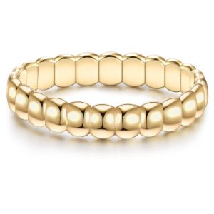Glanzstücke München Womens Feminine Sterling Silver Ring – Gold – Dimension M