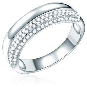 Rafaela Donata Womens Female Sterling Silver Ring – Size N