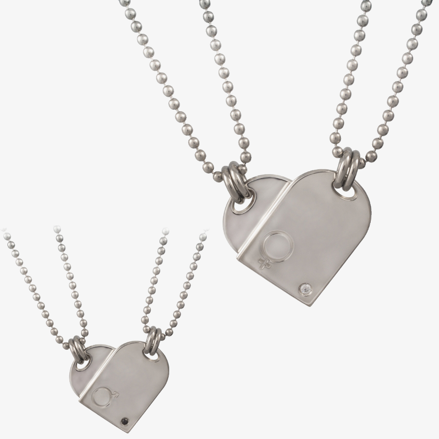 Nomination Me And You Cubic Zirconia DogTag Double Pendant 024202/018